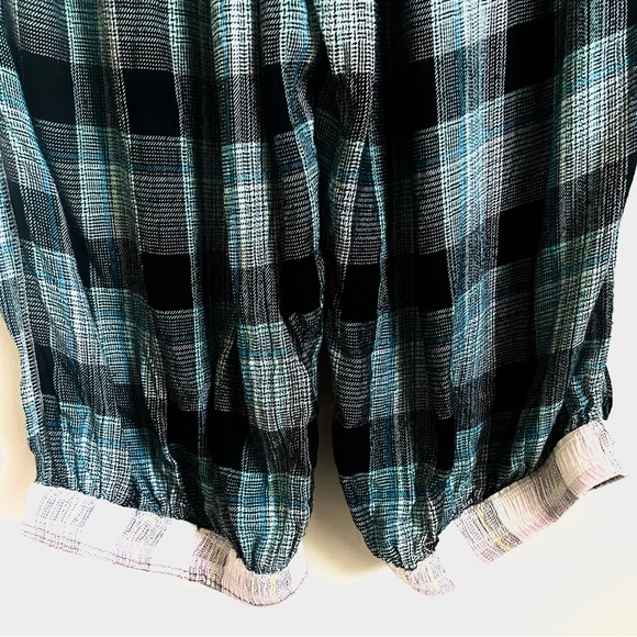 Free People Intimately Fallin' for Flannel Blue Plaid Lounge Pants S EUC - Picture 12 of 12